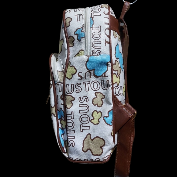 Tous Leather Backpack White/Multicolor  EUC - Picture 6 of 15
